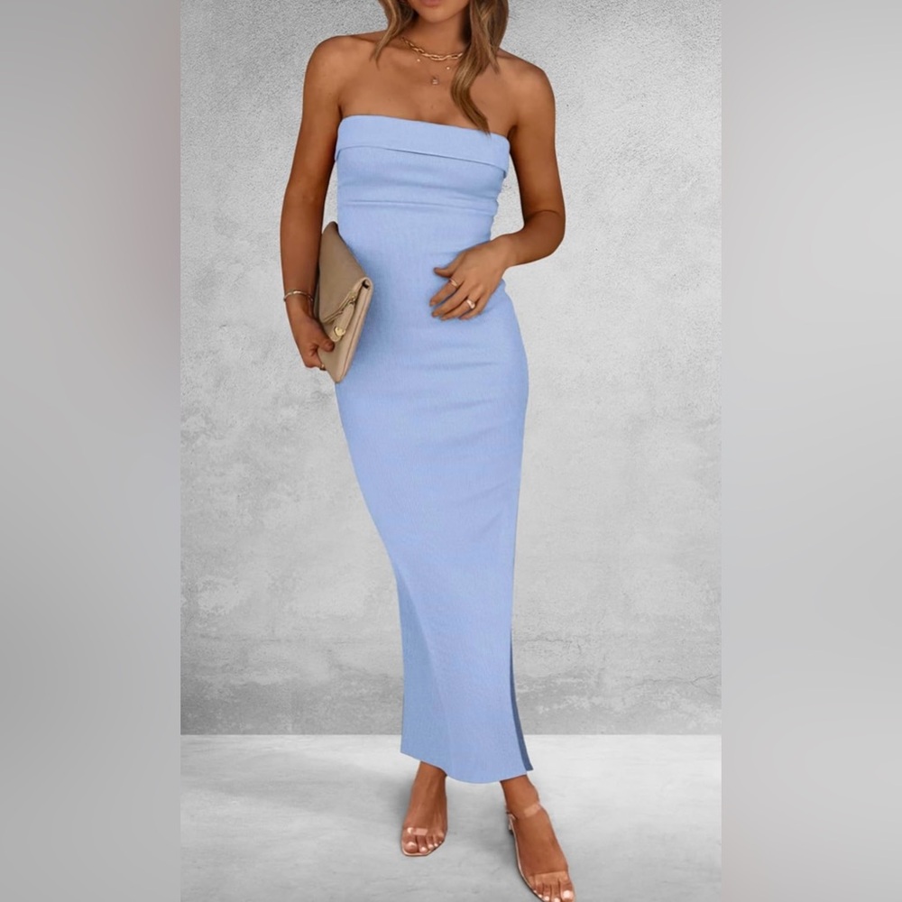 Strapless Bodycon Maxi Dress